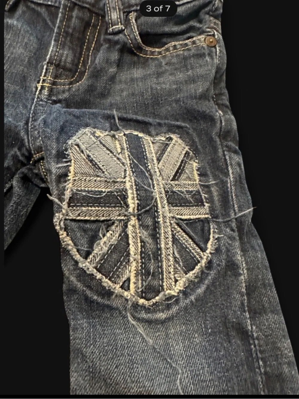 🇬🇧 Baby Gap 1969 Union Jack Patch Jeans ❤️💙